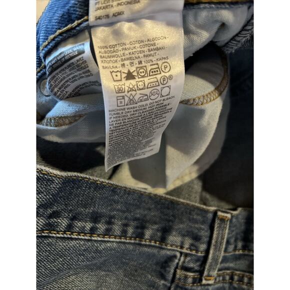 Levi’s 550 Mens 38x29 Relaxed Fit Medium Wash Y2K Denim Jeans Blue Distressed - Picture 12 of 16
